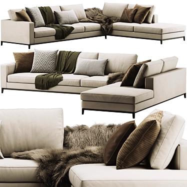 Modern Minotti Andersen Sofa: Stylish & Comfortable 3D model image 1 