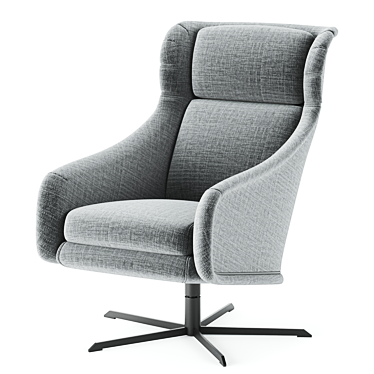 Elegant Nara Swivel Chair 3D model image 1 