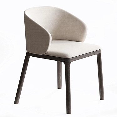 Novamobili Navy Tub Chair: Elegant Comfort 3D model image 1 