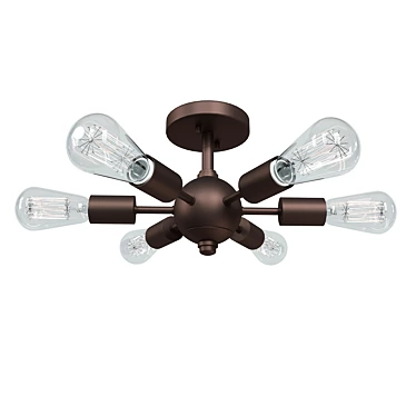 Elegant Oil-Rubbed Bronze Ceiling Light 3D model image 1 