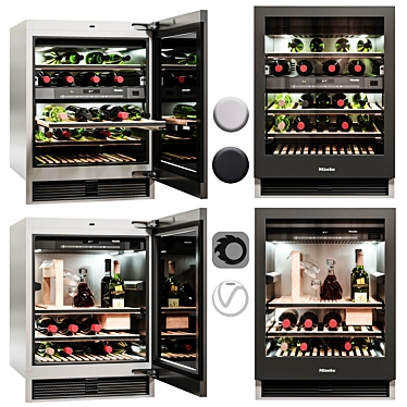 Luxury Wine Cooler Fridge 3D model image 1 