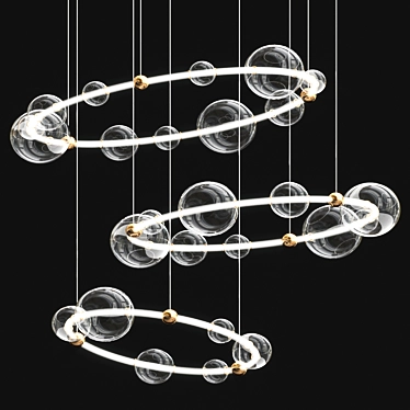 elegant contemporary Sessa ring chandelier 3D model image 1 
