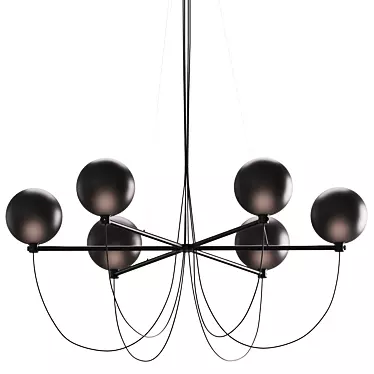 Elegant Hanging Lamp - Budget-Friendly Option 3D model image 1 