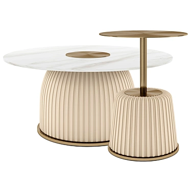 Luxury Creme Brulee Coffee Table 3D model image 1 