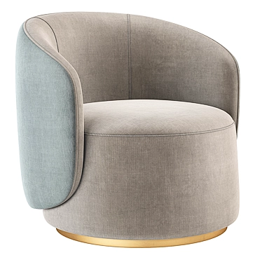 Elegant Fendi Casa Annabelle Armchair: Luxurious Velvet, Stunning Design 3D model image 1 