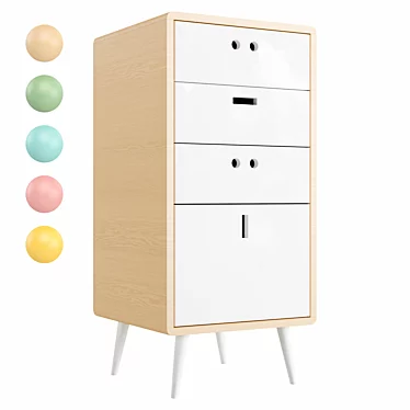 DAM's Martins: Children's Chest of Drawers 3D model image 1 