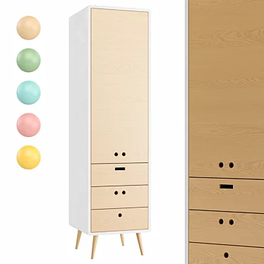Modern Minimalist Wardrobe by DAM 3D model image 1 