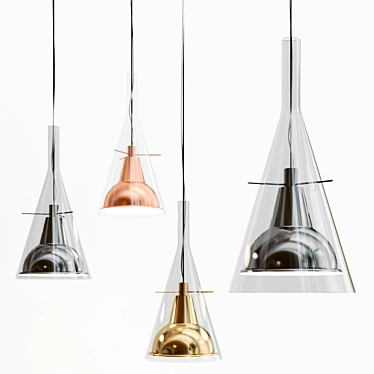 Sleek Pendant Light by FontanaArte 3D model image 1 