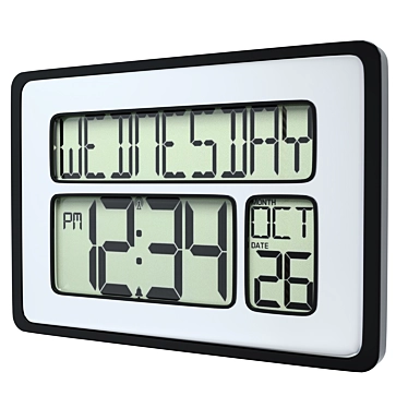 Atomic Calendar Digital Clock: Extra Large Digits 3D model image 1 