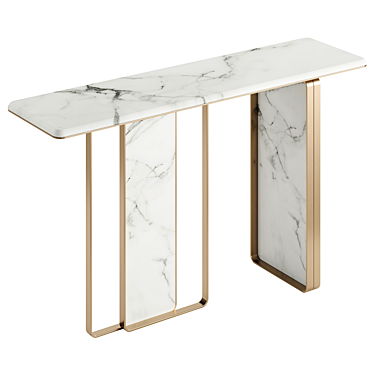 Luxury Gold Console: Exquisite Private Label Design 3D model image 1 