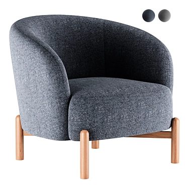 Sleek Gran Lounge Chair 3D model image 1 