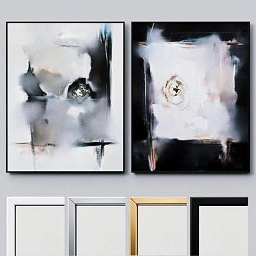 Contemporary Abstract Art Set 3D model image 1 