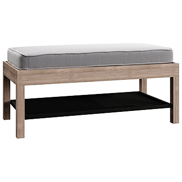 Lucy Mango Wood & Steel Storage Bench