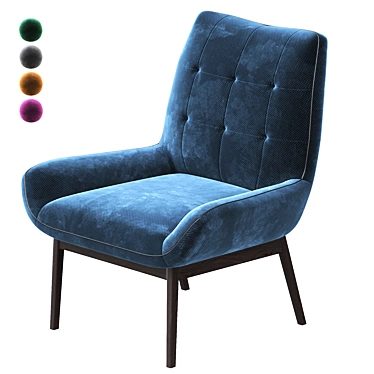 Elegant Lucerne Accent Chair 3D model image 1 