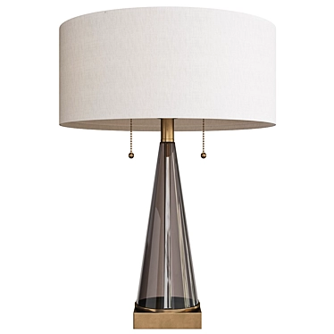 Elegant Glass Laura Table Lamp 3D model image 1 