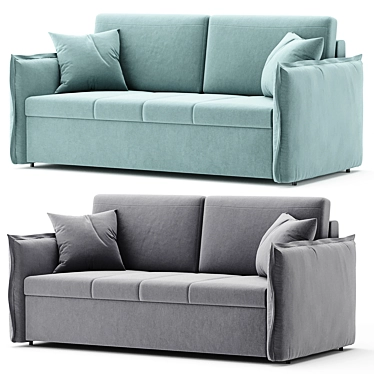 Caitlin Pull-Out Sofa: Comfort and Style at iModern 3D model image 1 