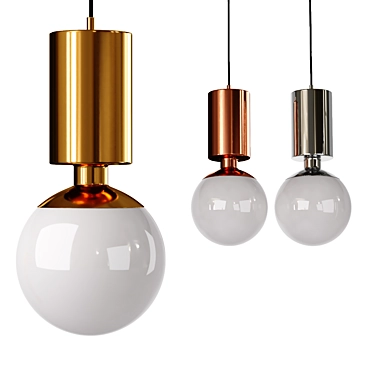 Minimalist Pawn Pendant Lamp 3D model image 1 