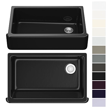 Kohler Whitehaven Enamelled Cast Iron Sink 3D model image 1 