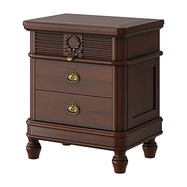 Elegant Maria Silva Bedside Table 3D model image 1 