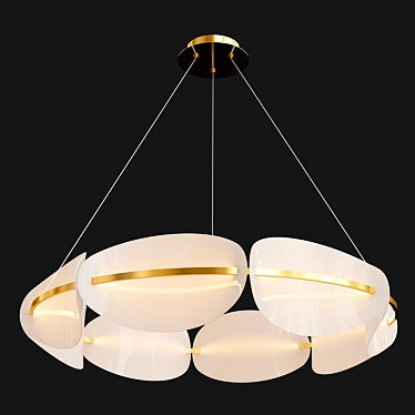 Elegant Cascading KEAR Chandelier 3D model image 1 