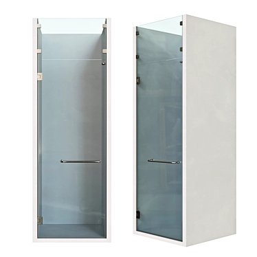 Sleek Glass Shower Door 3D model image 1 