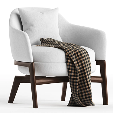 Piaval Macaron Armchair: Modern Elegance for Your Space 3D model image 1 