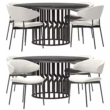 Luz Intreccio Dining Set 3D model image 1 