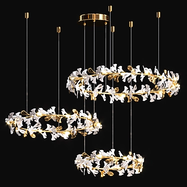 Ethereal Bloom Chandelier 3D model image 1 