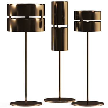 Sleek Metal Table Lamp: Luz Oculta 3D model image 1 