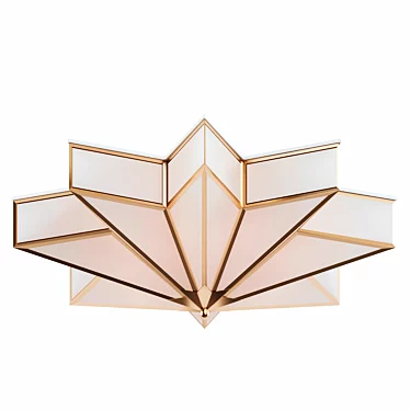 Frosted Glass Star Ceiling Light 3D model image 1 