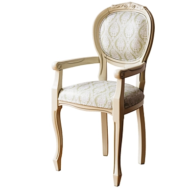 Cleopatra Armchair: Elegant Wood Design 3D model image 1 