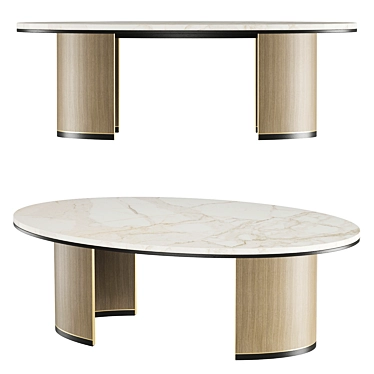 Sleek CEUTA Coffee Table 3D model image 1 