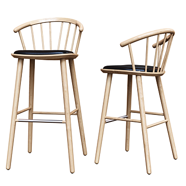 Bolia Sleek High Low Barstool: Stylish & Versatile! 3D model image 1 