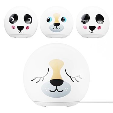 IKEA ANGARNA Panda LED Children's Lamp 3D model image 1 