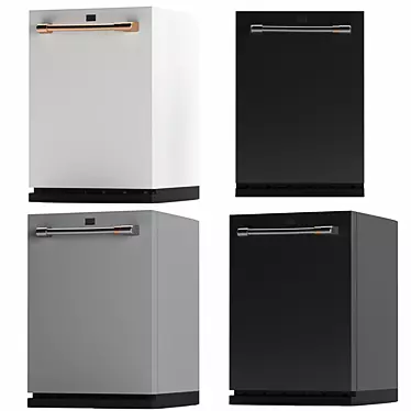 GE Cafe Appliances Dishwasher: Stylish Space-Saving Design 3D model image 1 