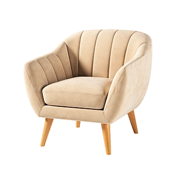 Elegant Doria Armchair: Perfect for Any Sofa 3D model image 1 