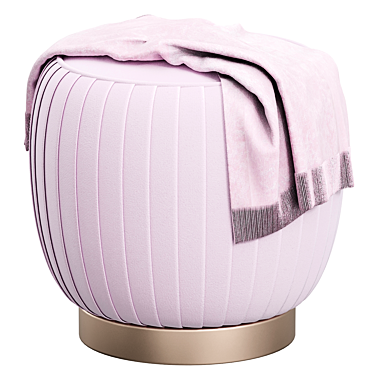 Luxury Silver Orchid Randolf Ottoman 3D model image 1 