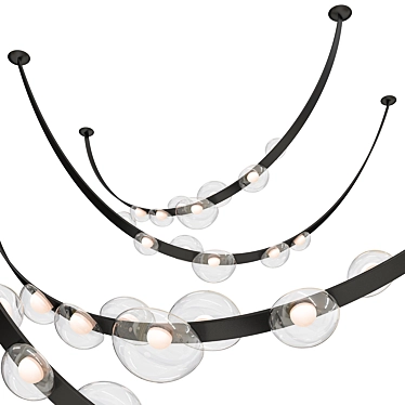 Dew Drops Pendant: Elegant Lighting Solution 3D model image 1 