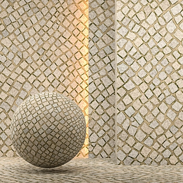 Seamless Pavement Texture Kit 3D model image 1 