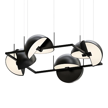 Elegant Trapeze Pendant Lighting 3D model image 1 