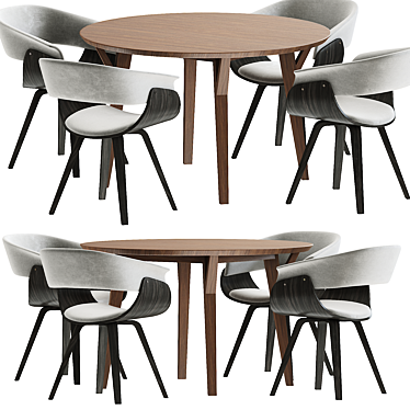 Elegant Summer Dining Table 3D model image 1 