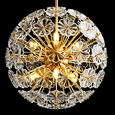 Elegant Moira Ball Pendant Light 3D model image 1 