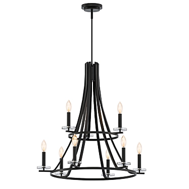 Elegant Verona 9-Light Chandelier 3D model image 1 