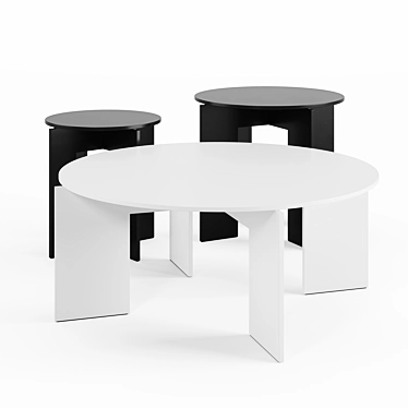 Sleek Piana Tables Set: Modern Elegance! 3D model image 1 