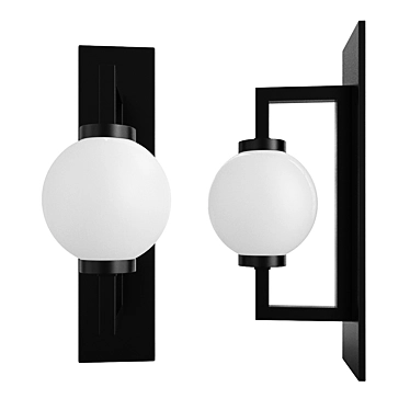 Contemporary Darwin Outdoor Wall Light 3D model image 1 