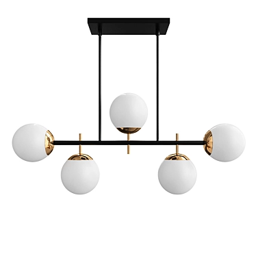 Harmony Globes Island Chandelier: Elegant Lighting Fixture 3D model image 1 