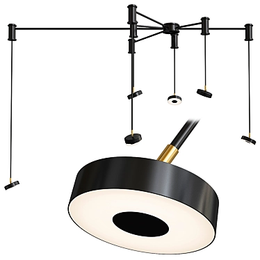 Modern Strain Pendant Light 3D model image 1 