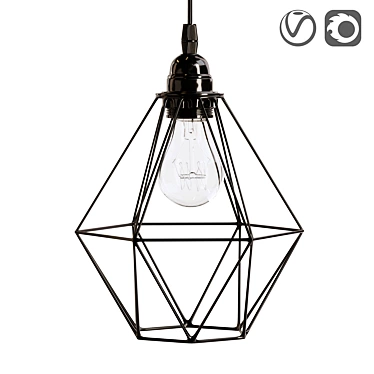 Makona Pendant Lamp: Urban Style Design 3D model image 1 