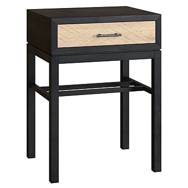 Elegant Ajana Accent Table: 1 Drawer Glamorous Design 3D model image 1 