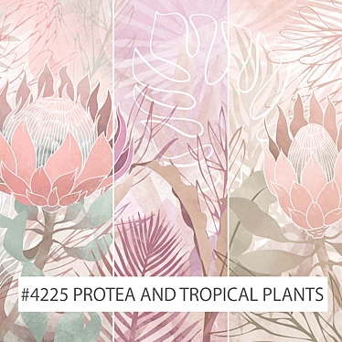 Tropical Serenity | Protea & Tropical Plants 3D model image 1 